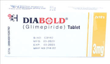 Picture of Diabold 3mg Tab 10x2s
